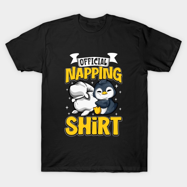 Penguin - Official Napping T-Shirt by Modern Medieval Design